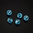 100pcs Adabele Austrian 4mm (0.16 Inch) Small Faceted Loose Round Crystal Beads Aquamarine Blue Compatible with 5000 Swarovski Crystals Preciosa SS2R-410 - color: Aquamarine Blue, size: 4mm Small (100pcs)