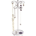 Angelynn's Sturdy Long Necklace Holder Organizer Tall Tabletop Pendant Display Stand, Freestanding Jewelry Tree, Ava White 6" Wide x 16 1/2" Tall - color: White, size: Ava