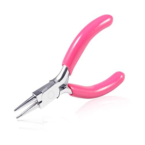 SPEEDWOX Mini Round Nose Pink PVC Handle Pliers - 3" Jewelry Making & Wire Wrapping DIY Craft Hobby Supplies - style: 3" Round Nose Pliers
