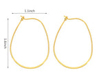 YAKRUNA 12PCS Large Oval Geometric Earring Hooks, 14k Genuine Gold Plated, Hypoallergenic, DIY Dangle Earrings - color: gold earring 4