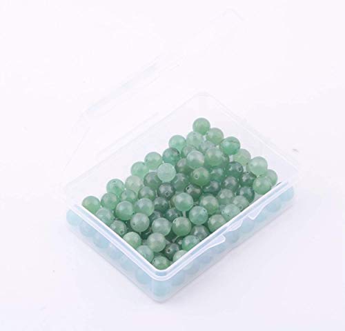 Natural Stone Beads 100pcs 10mm Green Aventurine Round Genuine Stone Beading Loose Gemstone Hole 1mm DIY Charm Smooth Beads for Bracelet Necklace Earrings Jewelry Making (Green Aventurine, 10mm) - color: Green Aventurine, size: 10mm