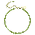 Faceted Bracelet for Women, Certified 925 Sterling Silver with 18K Gold Vermeil Healing Crystal Bracelets for Women - Crystals and Healing Stone Bracelet Women Jewelry for Gift - color: peridot
