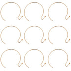 Beebeecraft 1 Box 40Pcs 18K Gold Plated Earring Hooks 24mm Half Round Gold Ear Wires for Jewelry Making Earring Findings DIY Crafts