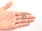 Adabele 20 Sets Corrugated Toggle Clasp 15.3mm (0.6 Inch) T-Bar Closure Tarnish Resistant Antique Bronze for Necklace Bracelet Craft Jewelry Making MC-AF56 - size: 15.3mm Corrugated Toggle
