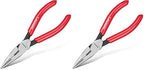 ARROW 6" High Leverage Needle Nose Pliers with Side Cutters, Long Nose Pliers for Gripping, Wire Bending, Cutting (Pack of 2) - size: 6 INCH (Pack of 2)