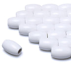 Large Oval Wooden Beads White- 20x30mm- 40 Beads- Hole 10mm- Quality Wooden Beads for Macrame Project/Garlands Making - color: 30x20mm, White#40pcs