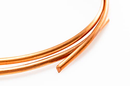10 Gauge, 99.9% Pure Copper Wire (Half Round) Dead Soft CDA #110 Made in USA - 1FT by CRAFT WIRE - size: 10 Gauge, style: 1 Foot