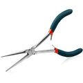 SPEEDWOX 7 Inches Long Reach Needle Nose Pliers with Teeth, Extra Long Nose Mini Precision Wire Looping Pliers for Jewelry Making, Bending Wire and Small Object Gripping - style: Needle Nose Pliers with Teeth
