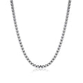 Square Rolo Chain Necklace Stainless Steel Round Box Necklace for Men & Women - size: 28 Inches, style: 2 mm Wide