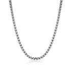 Square Rolo Chain Necklace Stainless Steel Round Box Necklace for Men & Women - size: 16 Inches, style: 3 mm Wide
