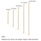 10Pcs Stainless Steel Necklace Extender Chain Links, Gold Necklace Extenders for Bracelet Anklet Stainless Steel Chain Extenders for Jewelry Making 2in 3in 4in 5in 6in (10 Gold) - color: Gold 10pcs