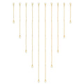 10 Pack Necklace Extenders, Alloy Extender Chains Set, Necklace Extender, Necklace Extendaer, Stainless Steel Necklace Extender, Necklace Extension, Jewelry Extenders for Necklaces (Gold) - color: Gold