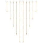 10 Pack Necklace Extenders, Alloy Extender Chains Set, Necklace Extender, Necklace Extendaer, Stainless Steel Necklace Extender, Necklace Extension, Jewelry Extenders for Necklaces (Gold) - color: Gold