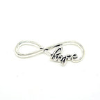 ALIMITOPIA 40pcs Infinity Hope Symbol Connectors Charms Pendants for DIY Necklace Bracelet Jewelry Making Accessories(Antique Silver) - color: Infinity Hope Symbol - Antique Silver