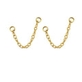 4Pcs Gold Earrings Connector Chains Set for Women, Convertible Dangle Chain for Double Piercings 50mm - color: style C