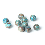 100Pcs Natural Stone 6mm Blue Pattern Agate Round Loose Gemstone Energy Healing Beads Hole Size 1mm DIY Smooth Beads for Bracelet Necklace Earrings Jewelry Making - color: Blue Pattern Agate, size: 6mm