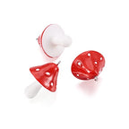 Craftdady Fruit Dangle Charms Pendants Cute Resin Food Pendants Apple Orange Pineapple Strawberry Pendants Lovely Vegetable Mushroom Charms for DIY Craft Earring Bracelet Necklace Jewelry Making - color: Red, Mushroom