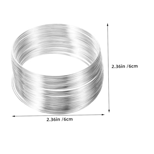 Homoyoyo 4 Rolls Memory Wire for Jewelry Making, Flexible Metal Wire for Bracelets, Necklaces, Rings, Earrings DIY Craft Supplies, Gold and Silver, 100 Loops Each, Suitable for Beading