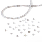 BEADIA Natural Gray Agate Short Cylinder Beads 2x3mm 155pcs Tube Loose Semi Gemstone Beads for Jewelry Making Design - color: Gray Agate