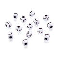 240pcs Opaque Acrylic Letter L Cube Beads White Plastic Alphabet Loose Spacer Square Beads 4-5mm for DIY Name Bracelet Necklace Jewelry Crafts Making Hole: 1.8mm - color: Letter L#White and Black
