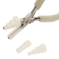 The Beadsmith Stepped Plier with Interchangeable Nylon Jaws - 3-in-1 Tool, 6.25 inches (159mm), Comfort Grip Handle with Double-Leaf Springs - style: Stepped