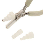 The Beadsmith Stepped Plier with Interchangeable Nylon Jaws - 3-in-1 Tool, 6.25 inches (159mm), Comfort Grip Handle with Double-Leaf Springs - style: Stepped
