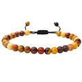 Amazing Gemstone Crystal Anklet Ankle Bracelets for Women - Waterproof Beaded Healing Crystal Anklets, Plus Size Chakra Gemstone Bead Anklet - color: Mookaite, style: Plain