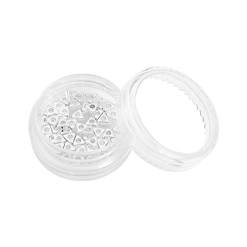 BEADIA Silver Plated Triangle Spacer Beads 3.5x1.5mm 50pcs for Jewelry Making Findings Non Tarnish - color: Silver, size: 3.5x1.5mm Triangle