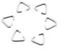 100pcs Triangle Open Rings 15x16mm Clip Pendant Accessories for Jewelry Findings Platinum
