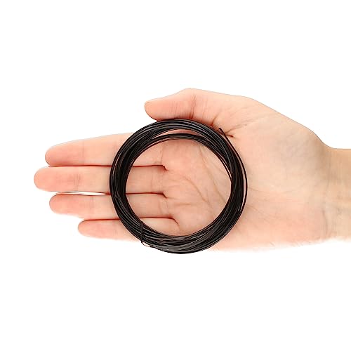The Beadsmith Half-Round Craft Wire – Soft Temper Jewelry Wire, Black Color, 21 Gauge, 7 Yards - color: Black, size: 21 Gauge