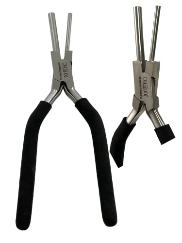 Cynamed,German Heavy Duty Bail Making Pliers,6 IN 1 Wire Looping Forming Pliers,BIG SIZE LOOPING PLIERS 13,16 & 20MM,SMALL LOOPING PLIER,5,7,10MM Anti Slip comfort grip handle(SMALL 3MM & 5MM) - style: SMALL 3MM & 5MM