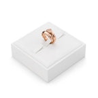3 Slot PU Leather Ring Stand Rings Display Holder Rings Organizer Jewelry Display Showcase (White) - size: 3.14" x 3.15" x 0.98"