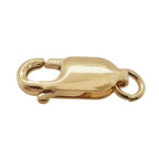 8.5MM 14K Solid Yellow Gold Oval Lobster Clasp with Ring 10.5MM Overall Length (Tiny) Made in Italy by CRAFT WIRE - size: 10.5MM
