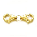 14K Yellow Gold Jewelry Clasp Necklace Extender, Double Lobster Clasp Bracelet Extension Connector for DIY Necklace Bracelet Anklet Jewelry Making, 14K Gold Double Spring Clasp (Style 5) - style: Style 5