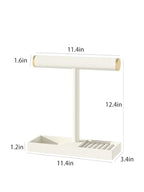 Bracelet and Necklace Holder,Velvet Jewelry Necklace Display Organizer Stand,bracelet Holder for Selling,Bracelet and Necklace Storage Tree (Style 1（Beige+ Metal lid）) - style: Style 1（Beige+ Metal lid）