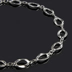 UMAOKANG 2 Yard Silver Chain for Jewelry Making Hollow Oval Chain Necklace Bracelet DIY Jewelry Supplies Findings - color: Silver Hollow Oval
