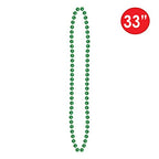 Party Beads - Small Round - size: 12-Pack, style: Green (12-Pack