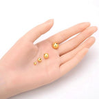 100pcs Adabele Tarnish Resistant 4mm (0.16 Inch) Small Tiny Round Beads 18K Yellow Gold Plated Brass Spacer (Hole 1mm) for DIY Craft Jewelry Making BF252-4 - size: 4mm/0.16 inch (Small)