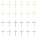 UNICRAFTALE about 60Pcs 2 Colors Stainless Steel Cross Connector Charms Links Easter Theme Crucifix Cross Charms Double Hole Sideways Cross Links Pendants for Bracelet Necklace Jewelry Making 23mm