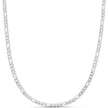 Amazon Essentials 14k Gold or Sterling Silver Plated Figaro Chain Necklace - color: Silver, size: 20", style: 4 mm