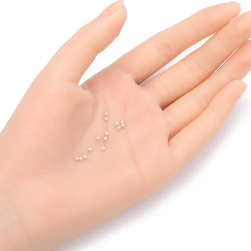 100pcs Adabele Authentic 925 Sterling Silver Hypoallergenic Seamless 2mm (0.08 Inch) Small Tiny Round Loose Beads Spacer for DIY Craft Jewelry Making SS140 - color: Sterling silver, size: 2mm (0.08") - 100pcs