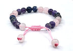 Amazing Gemstone Bracelet for Anxiety and Stress Manifestation - Rose Quartz Sodalite Amethyst Bracelet Set for Men Women Healing Calming Anxiety Stress Relief Gifts Pulseras Para Hombres Mujer - color: Anxiety