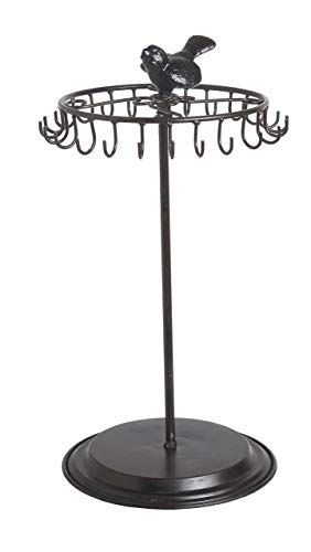 Black Bird Rotating Necklace Holder Bracelet Stand/Jewelry Organizer/Jewelry Tree - color: Black