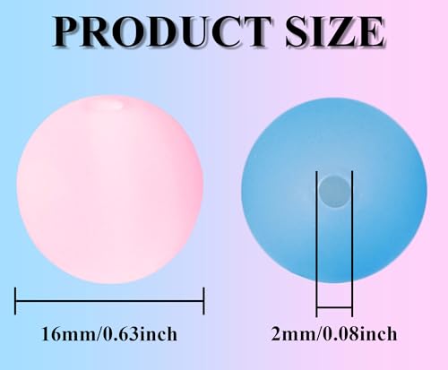 25pcs Resin Transparent Frosted Beads 16mm Cat Eye Circular Rubber Bead Spacer Bead DIY Making Friendship Bracelet Phone Chain Keychain Pen Beads Accessories (Light Mixed Color) - color: Light Mixed color