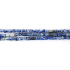 5x12mm Natural Blue Sodalite Stone Bamboo Shape Gem Healing Energy Loose Spacer Beads for DIY Necklace Bracelet Earring - color: Blue Sodalite