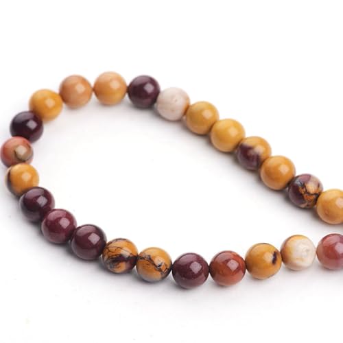 90pcs Adabele Natural Mookaite Jasper Healing Gemstone 4mm (0.16 inch) Small Round Beads Gem Stone Spacer for Craft Jewelry Making GF22-4 - color: Mookaite Jasper, size: 4mm (90pcs/1 Strand)