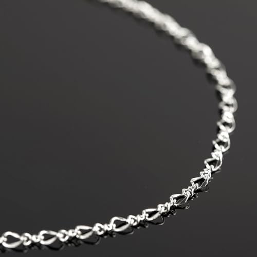 YOUBEIYEE 32.8 Feet Silver Chain for Jewelry Making Silver Plated Brass Link Chain Women Necklace Bracelet DIY Jewelry Chain Roll - color: 1:1 Lip