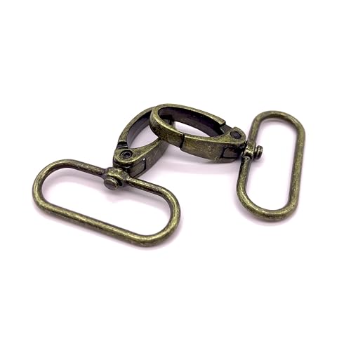 1-1/2 inch Swivel Lobster Clasps 1.5 inch Swivel Hooks for Purse Bag Making Lobster Claw Swivel Snap Clips Extra Large 38mm 10pcs Antique Bronze - color: 1.5 inch Antique Bronze