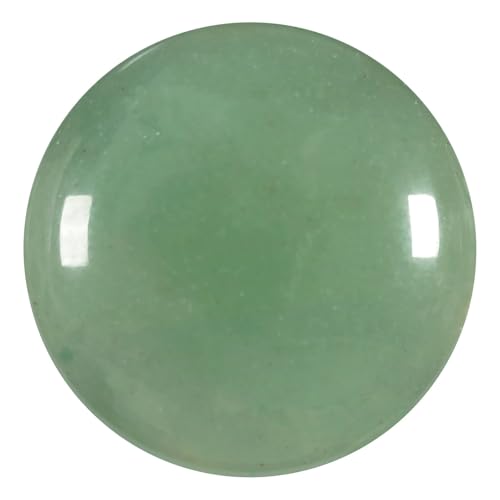 moonsix 10PCS Round Green Aventurine Cabochons Flatback CAB Gemstone Beads Crystal Flat Stone for DIY Craft Jewelry Making, 22mm - color: green, size: 22mm