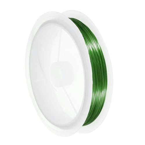 MECCANIXITY 24 Gauge Copper Wire for Jewelry Making Tarnish Resistant Beading Wire for Jewelry Making Crafts Supplies, Green, 59FT - color: Green, size: 24 Gaugex59FT
